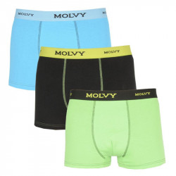 3PACK boxeri bărbați Molvy multicolori (MP-10353637-BEU)