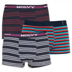 3PACK boxeri bărbați Molvy multicolori (MP-10303132-BEU)