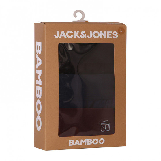 3PACK Boxeri bărbați Jack and Jones bambus multicolori (12198852 - Port royale/Black)