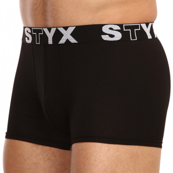 3PACK boxeri bărbați Styx elastic sport negru (G9606060)