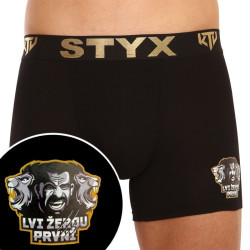 Boxeri bărbați Styx / KTV long elastic sport negru - elastic negru (UTCL960)
