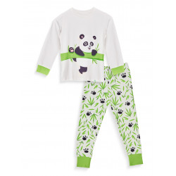 Pijamale vesele pentru copii Dedoles Ursuleț panda cu bambus (D-K-SW-KP-C-C-1443)