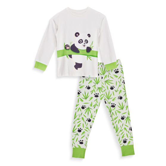 Pijamale vesele pentru copii Dedoles Ursuleț panda cu bambus (D-K-SW-KP-C-C-1443)