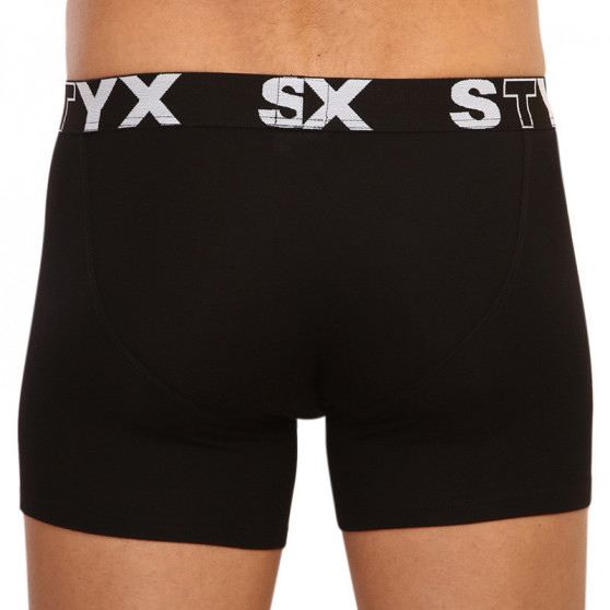 3PACK boxeri bărbați Styx long elastic sport negru (U9606162)