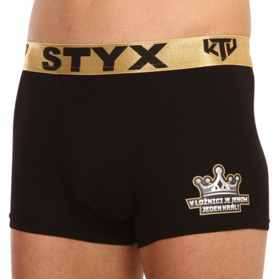 3PACK boxeri bărbați Styx / KTV elastic sport negru (GTCGTZKGTCL960)