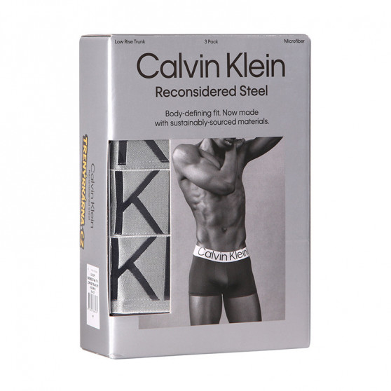 3PACK boxeri bărbați Calvin Klein negri (NB3074A-7V1)