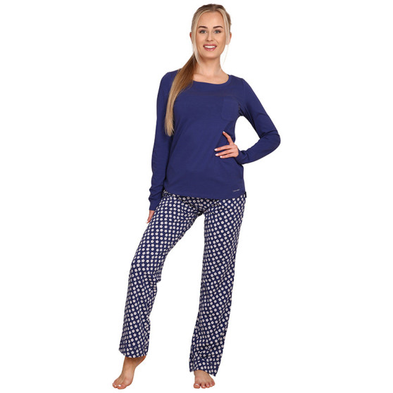 Pijama damă Calvin Klein albastră (QS6141E-W7D)
