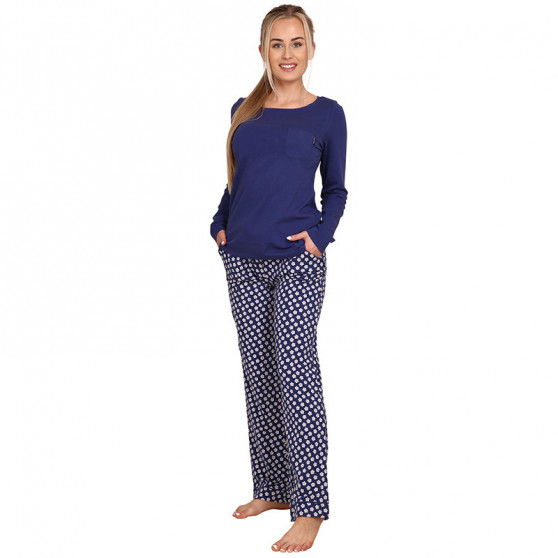 Pijama damă Calvin Klein albastră (QS6141E-W7D)