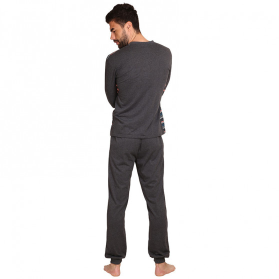 Pijama bărbați Foltýn multicoloră mărimi mari (FPDN12)