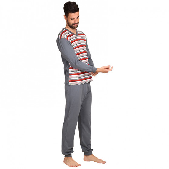 Pijama bărbați Foltýn multicoloră mărimi mari (FPDN10)