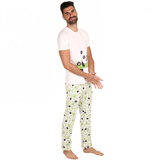 Pijamale vesele bărbați Dedoles Ursuleț panda cu bambus (D-M-SW-MP-C-C-1443)