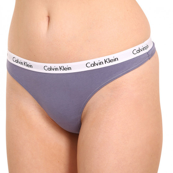 3PACK tanga damă Calvin Klein multicolor (QD3587E-1CX)