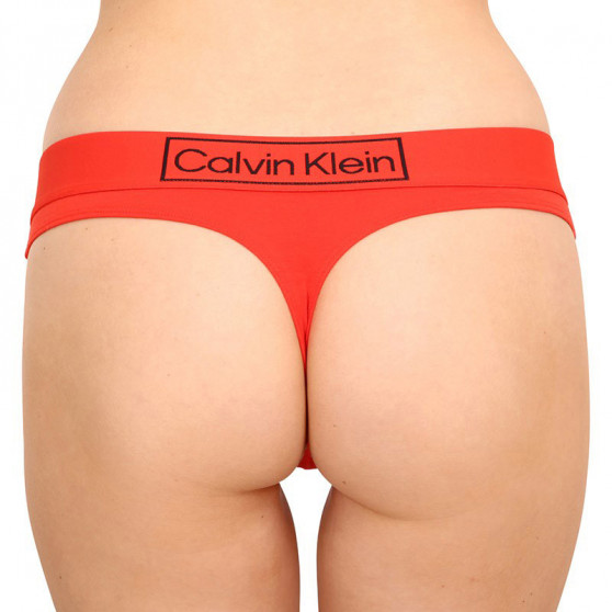 Tanga damă Calvin Klein roșii (QF6774E-XM9)