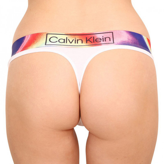 Tanga damă Calvin Klein mărimi mari albi (QF6859E-100)