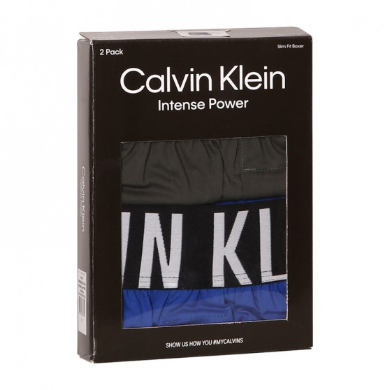 2PACK Boxeri largi bărbați Calvin Klein multicolori (NB2637A-206)