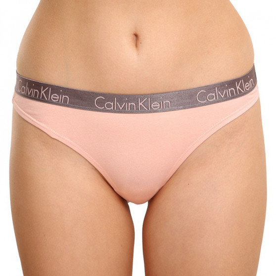 3PACK tanga damă Calvin Klein multicolor (QD3560E-1CZ)