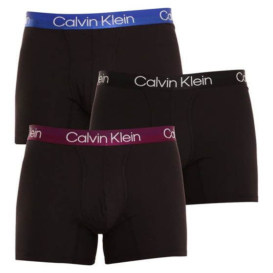 3PACK boxeri bărbați Calvin Klein negri (NB2971A-1S0)