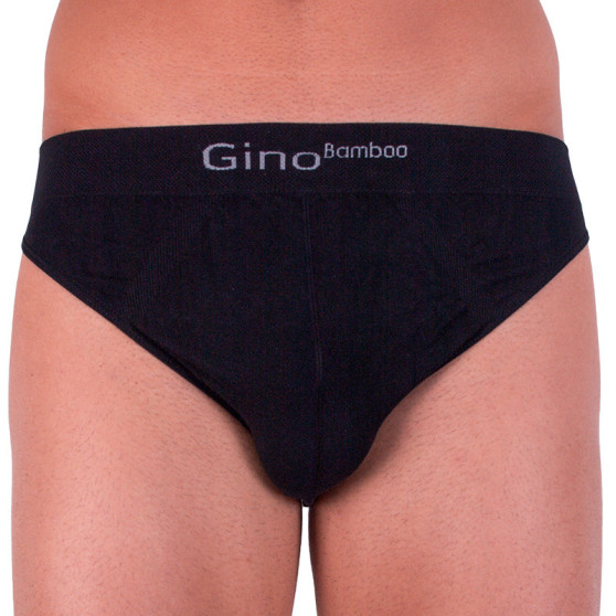 Fără ambalaj - Chiloți pentru bărbați Gino bamboo negru (50003)