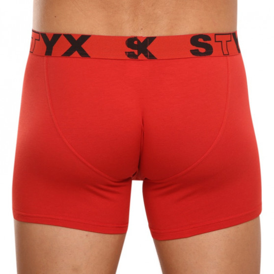Boxeri bărbați Styx long elastic sport roșii (U1064)