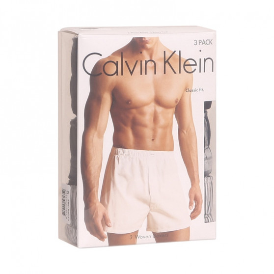 3PACK Boxeri largi bărbați Calvin Klein clasic fit multicolori (U1732A-BMS)