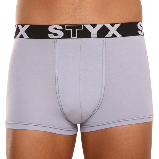 3PACK boxeri bărbați Styx elastic sport gri (G10676767)