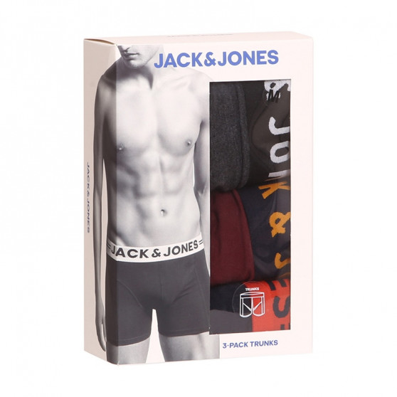 3PACK boxeri bărbați Jack and Jones multicolori (12113943)