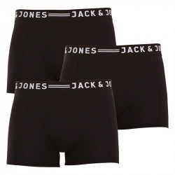 3PACK boxeri bărbați Jack and Jones negri (12081832 - black/black)