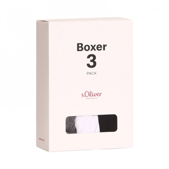3PACK boxeri bărbați S. Oliver multicolori (JH-34B-23757453)