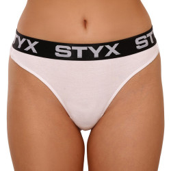 Tanga damă Styx elastic sport albi (IT1061)