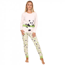 Pijamale vesele damă Dedoles Ursuleț panda cu bambus (D-W-SW-WP-C-C-1443)