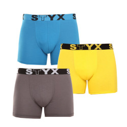 3PACK boxeri bărbați Styx long elastic sport multicolor (U9696863)