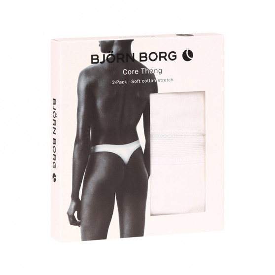 2PACK tanga damă Bjorn Borg albi (10000162-MP002)