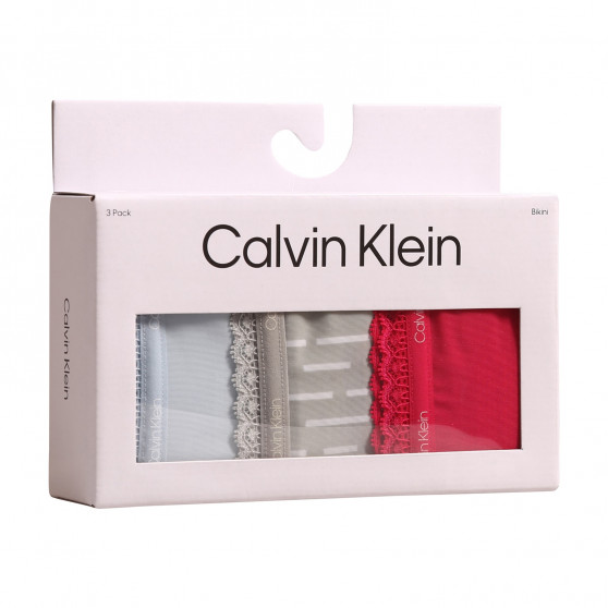 3PACK chiloți damă Calvin Klein multicolori (QD3804E-6VW)