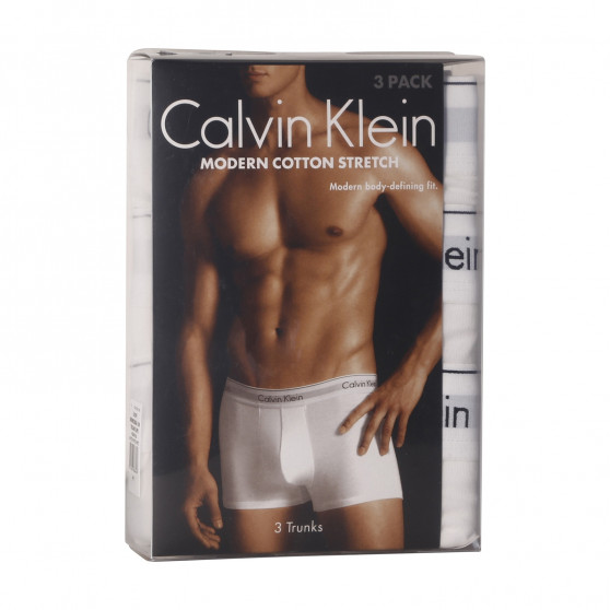 3PACK boxeri bărbați Calvin Klein albi (NB2380A-100)