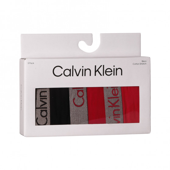 3PACK chiloți damă Calvin Klein multicolori (QD3561E-6VS)