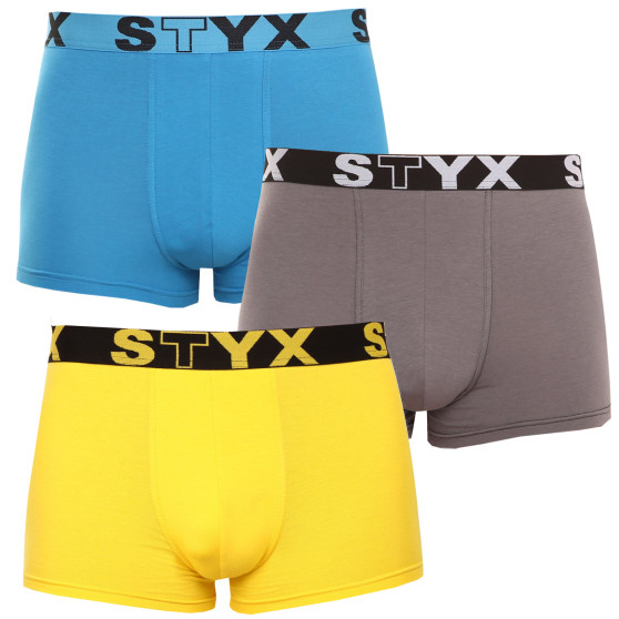 3PACK boxeri bărbați Styx elastic sport multicolor (G9696863)