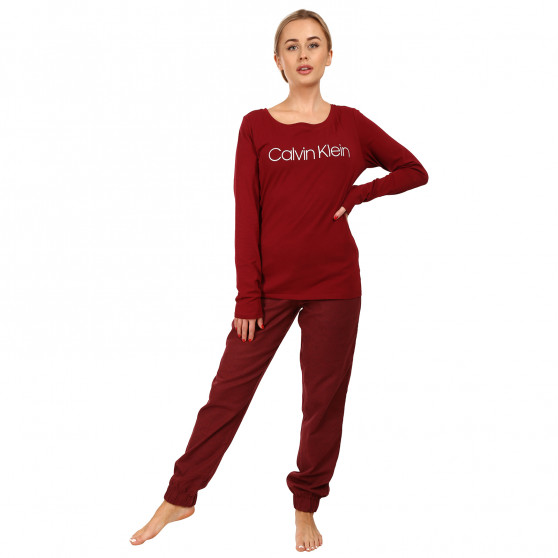 Pijama damă Calvin Klein roșie (QS6579E-TX4)