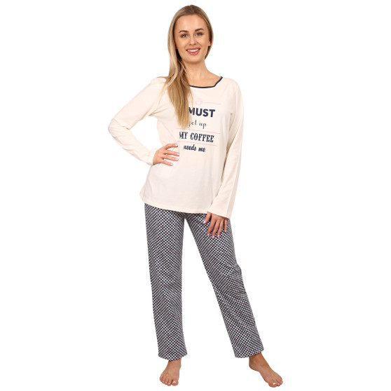 Pijamale pentru femei Cornette Cafea multicoloră (655/311)