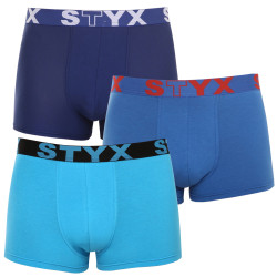 3PACK boxeri bărbați Styx elastic sport albastru (3G96789)