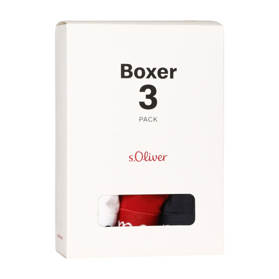 3PACK boxeri bărbați S. Oliver multicolori (JH-34B-51136323)