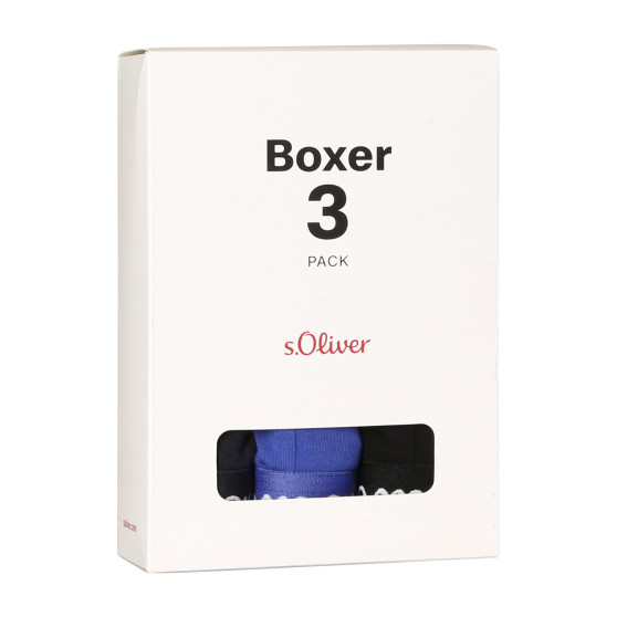 3PACK boxeri bărbați S. Oliver multicolori (JH-34B-88365237)