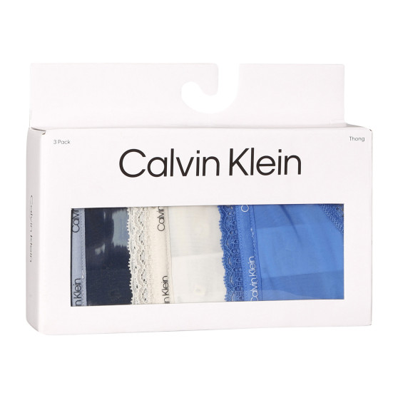 3PACK tanga damă Calvin Klein multicolor (QD3802E-BOX)