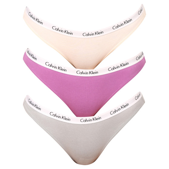 3PACK chiloți damă Calvin Klein multicolori (QD3588E-CFU)