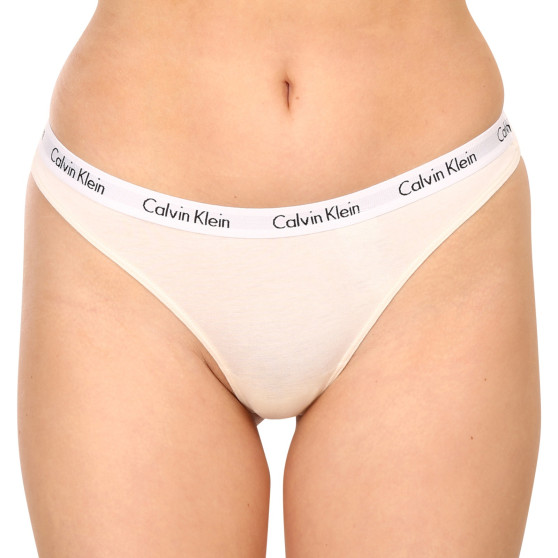 3PACK tanga damă Calvin Klein multicolor (QD3587E-CFU)