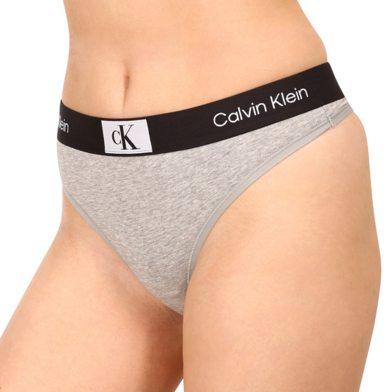 Tanga damă Calvin Klein gri (QF7221E-P7A)