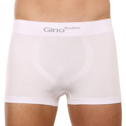 Boxeri bărbați Gino bambus albi fără cusături (53004)