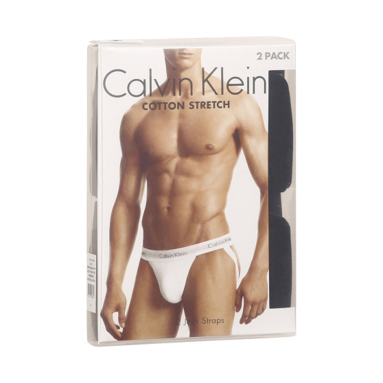 2PACK jocks bărbați Calvin Klein negri (NB1354A-CFW)