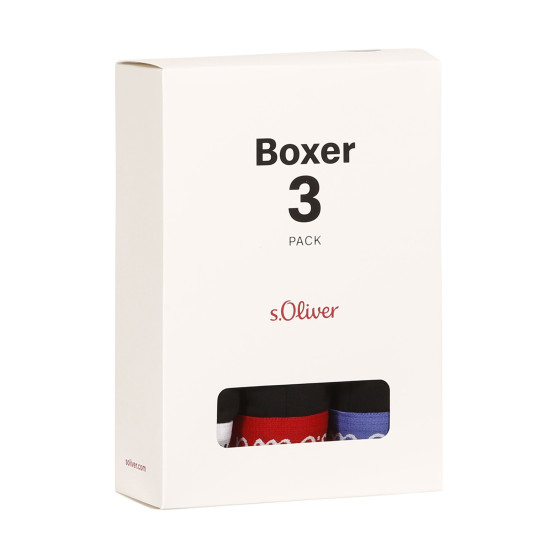 3PACK boxeri bărbați S. Oliver negri (JH-34B-45972549)