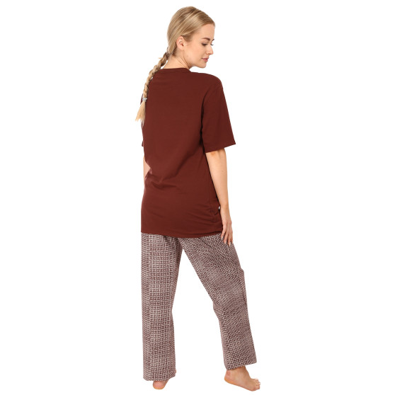 Pijamale pentru femei Calvin Klein maro (QS6976E-CD1)