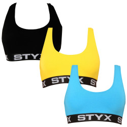 3PACK sutien pentru femei Styx sport multicolor (3IP96089)